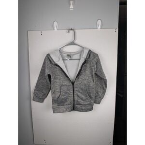 Crunch Time Kids Gray Full Zip‎ Fleece Lined Hoodie Sweatshirt Size 6 7